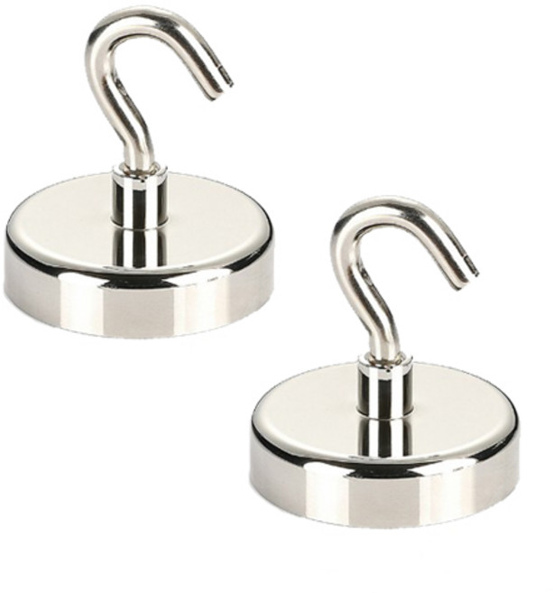 꼬사 초강력 네오디움 고리자석 40mm, 2개, 실버