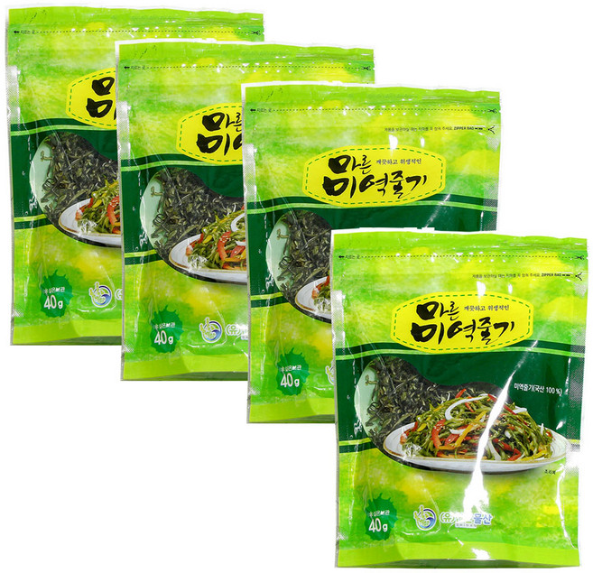 완도산 마른미역줄기 40gx4팩 마른미역 밑반찬, 40g(1개), 4개