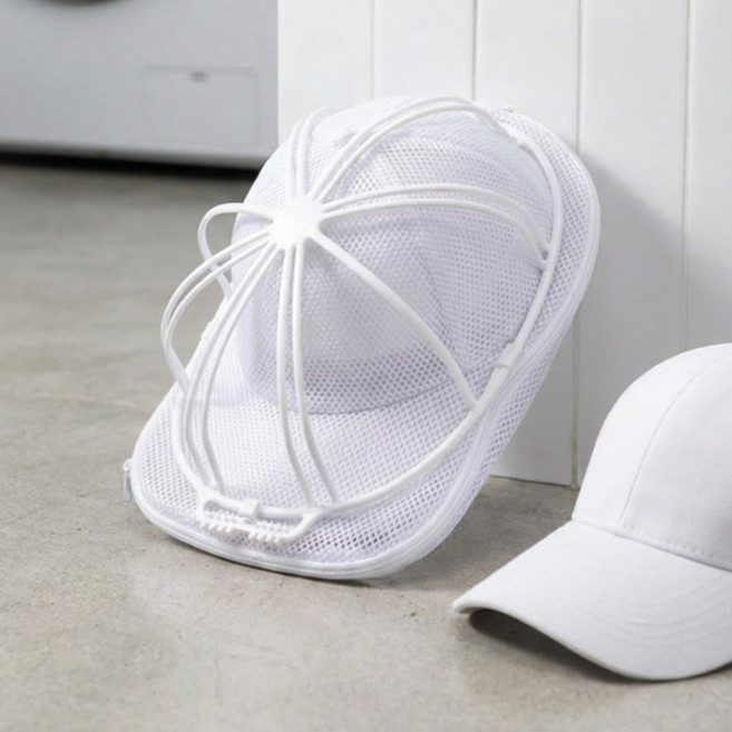 리브노드 모자 세탁망 캡가드 형틀 변형 방지 세탁기용 볼캡 전용망, 화이트, 1개