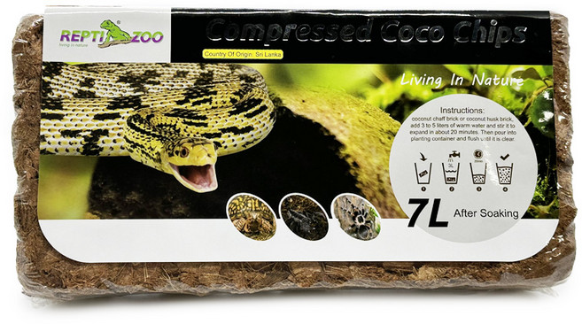 REPTIZOO 렙티주 압축 코코 허스크칩 500g, 소, 1개