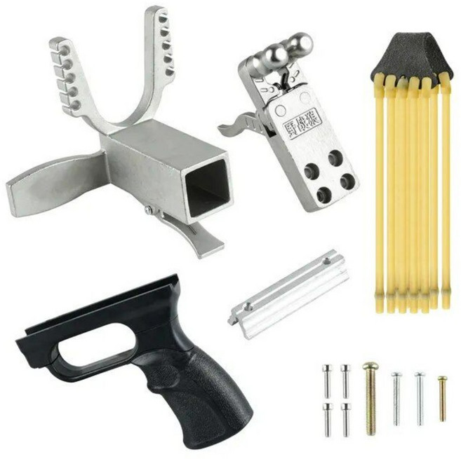 전문가용 새총 부품 슬라이딩 모듈 트리거 고무 밴드 기계식 사냥, 가늠걸쇠+릴리스장치+방아쇠+고무줄+볼트, 1개