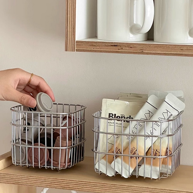 잇어스홈 스텐304 바스켓형 커피캡슐 보관함, 1개, 중형