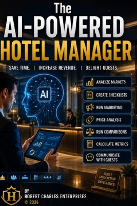 (영문도서)The AI-Powered Hotel Manager: Save Time Increase Revenue Delight Guests Paperback, Independently Published, English, 9798198227279