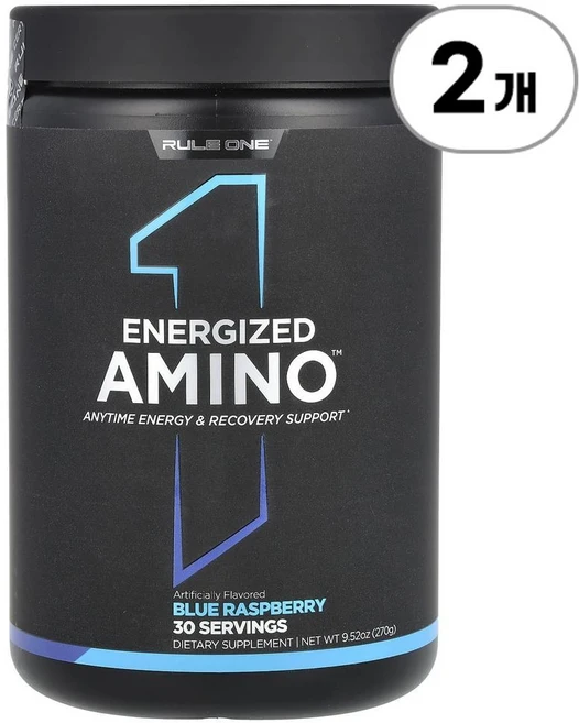 룰원 프로틴 에너자이즈드 아미노 블루 라즈베리 Rule One Proteins Energized Amino Blue Raspberry 270g, 2개 - 쿠팡