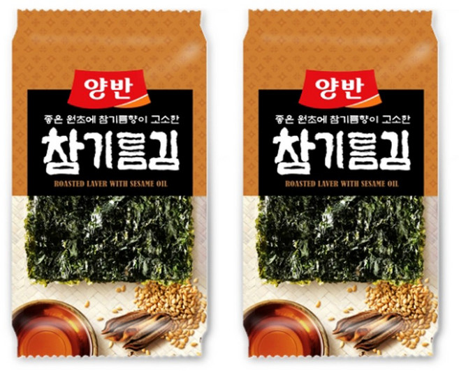 양반김 도시락김 참기름김 4g 16봉 5세트