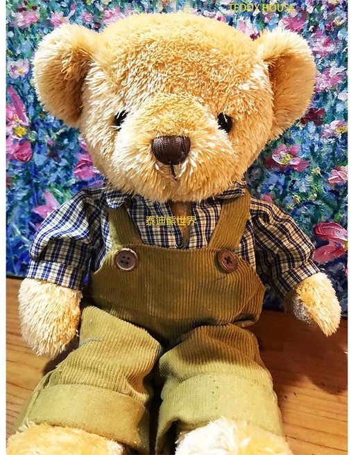 【TEDDY HOUSE泰迪熊】泰迪熊玩偶公仔絨毛娃娃富國王子鄉村熊(大)(男)可許願, 1個, 棕色, 45cm