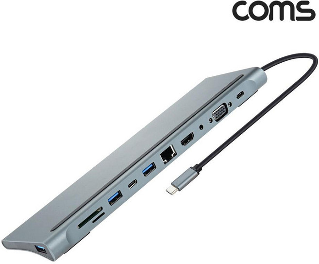 USB C타입 멀티 허브 도킹스테이션 12 in 1 HDMI 4K30Hz BD172, 상세내용표시, 1개