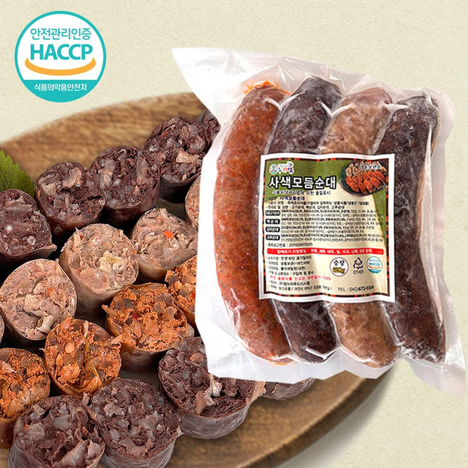 토종 모듬순대 4색 620g, 1개