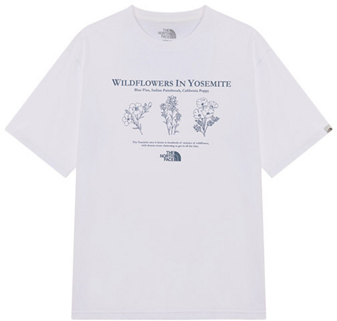 [노스페이스] 플라워 EX 반팔 라운드티 NT7UR23K_WHT