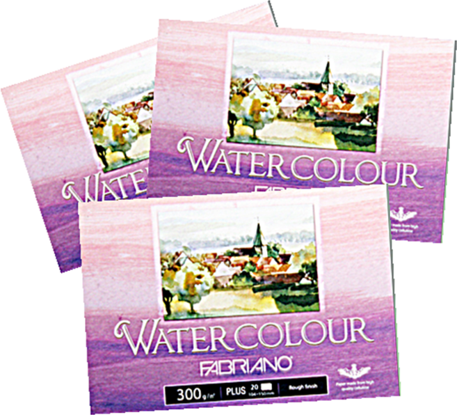 파브리아노 포스트카드 A6 3권 300g 워터칼라