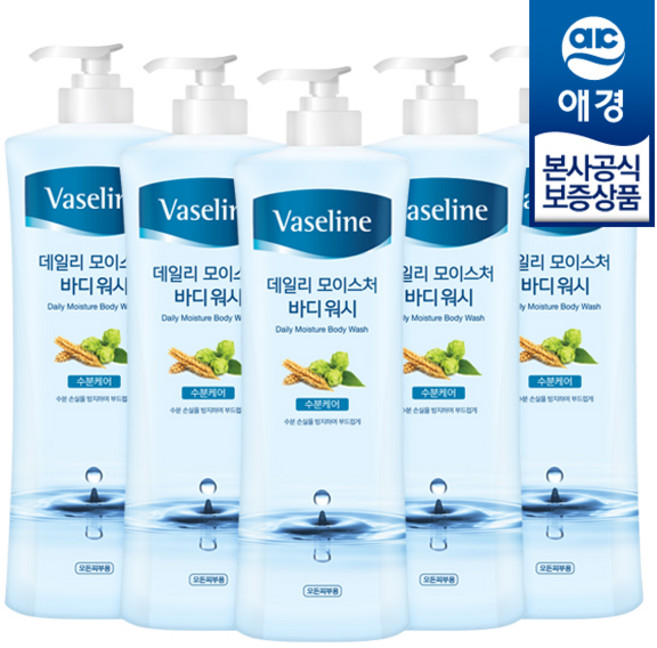 애경바세린 데일리 모이스처 바디워시, 800ml, 5개