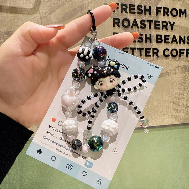 아이실린 다양한 스마트폰 손목 스트랩 투명 하트 키링 (34종), 1개, A-11