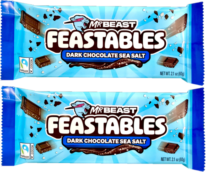 미스터비스트 피스터블 다크 초콜릿 씨쏠트 60g 무가당, 2개
