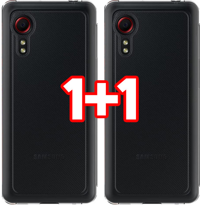 벌크온 1+1 갤럭시 엑스커버5 X Cover5 슬림 투명 젤리 소프트핏 기본 케이스