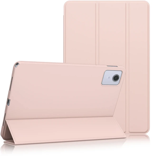 Smart Tablet Case for Lenovo Tab M11/B11 10.95 inch Cover Soft PU Tri-Fold Protetive Cover for Lenov, 06 Pink