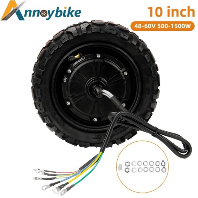 오프로드 튜브리스 타이어 전기 자동차 스쿠터 세대 구동 허브 모터 10 인치 48V 1200W 60V 72V, 03 48v1200w