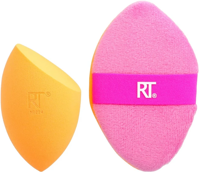 리얼테크닉스 미라클 2-in-1 파우더 퍼프 & 미라클 컴플렉션 스폰지® 2종 세트 RTE-44846 - 쿠팡