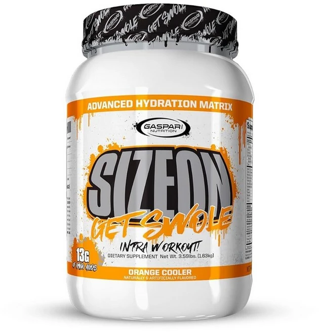 Gaspari Nutrition SizeOn 얼티밋 하이브리드 운동 중 아미노산 및 크레아틴 포뮬라 근육량 및 근육 회복 증가 (1.6kg(3.5파운드) 오렌지 쿨러), 1.6kg, 1개 - 쿠팡