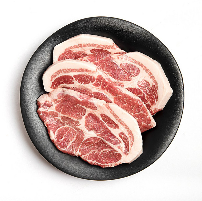 고기파는녀석들 [고기파는녀석들] 극신선 국내산 냉장 목살 500g (두께선택가능), 1개, 국내산 냉장 목살 500g 일반구이용(두께 1cm)