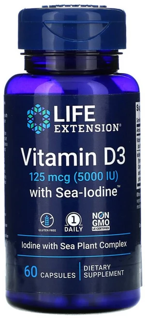 Life Extension 라이프 익스텐션 비타민 D3 125 mcg 5000 IU 60 소프트젤, 1개, 60정 - 쿠팡