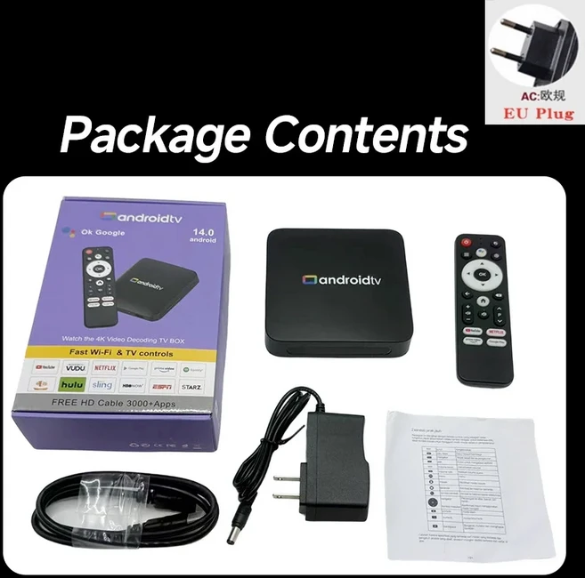 2026 스마트 TV 박스 Q18 안드로이드 Cortex-A53 듀얼 WiFi 5G/6 구글 BT6.0 넷플릭스 8GB+128GB 미디어 플, 01 8GB 128GB EU