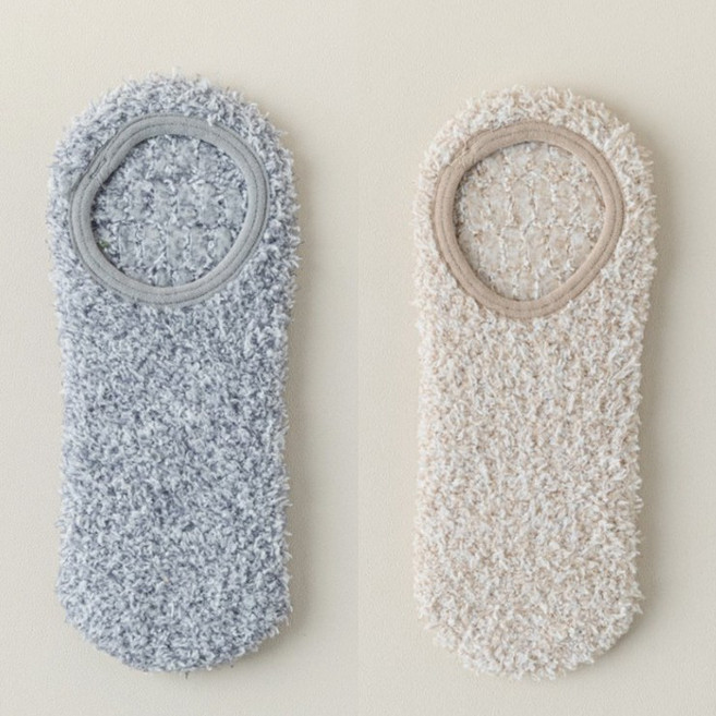 어나더뷰 2874 [1+1/5컬러] 따숨 수면 덧신 양말 논슬립 미끄럼방지 발등덮는 탁텔 페이크삭스 겨울 보온 수족냉증