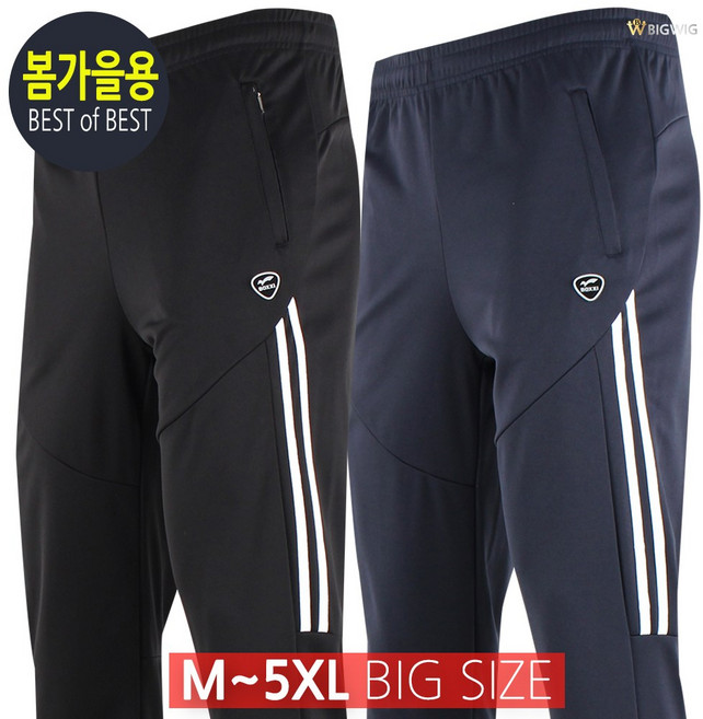 [더빅보스] BW 이지 스판 트레이닝 _ 남성용 기본 스타일 밴딩 가볍고 세련된 고급 긴바지 빅사이즈