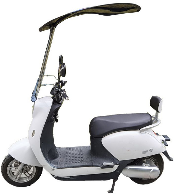 오토바이 덮개 지붕 알루미늄 가리개 햇빛 바람막이 가림막 그늘막, 블루 백미러 버전