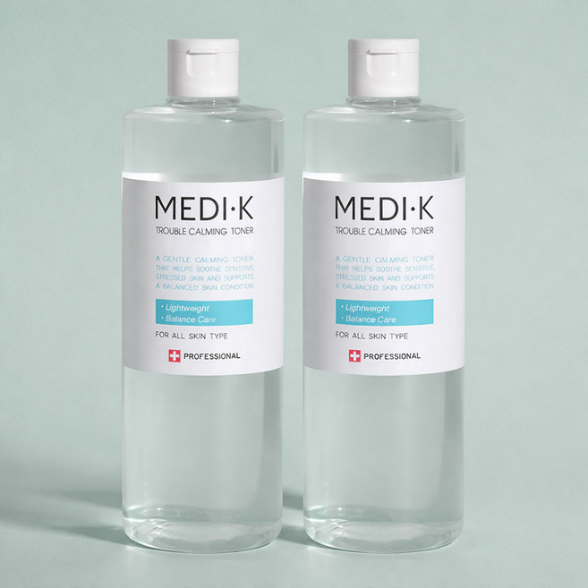 메디케이 트러블 카밍 토너 대용량 500ml 어성초 여드름 진정 수분 보습, 2개