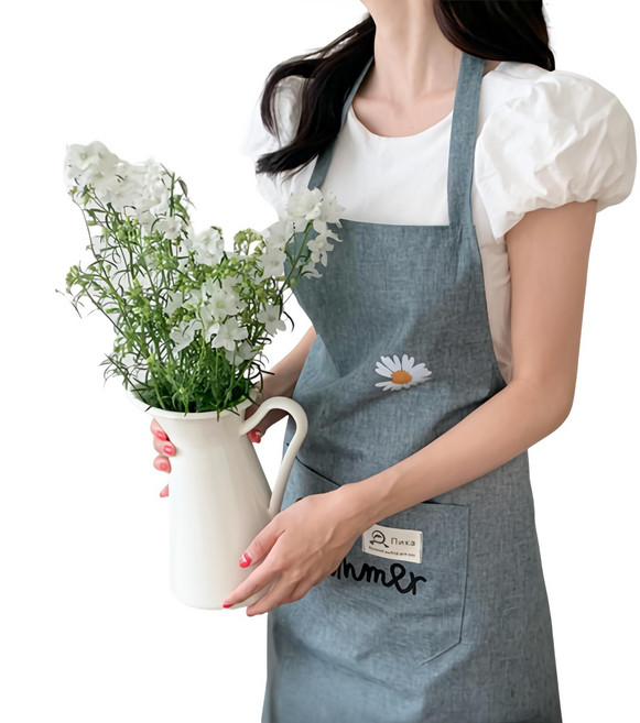 카를 컬러 방수 앞치마, 블루, 1개