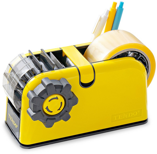 [TENDO 신제품]텐도 다분할 테이프 디스펜서 ZO-508_박스테이프를 원하는 넓이로! 신개념 커터기 무소음테이프 1개포함 박스테이프커터기, 다분할디스펜서_열로우(무소음테이프 1개포함)