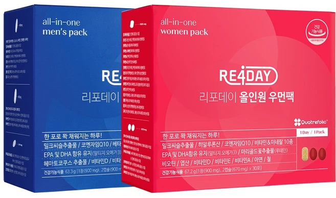 리포데이 올인원 멀티팩 커플패키지, 180정, 1개 - 쿠팡