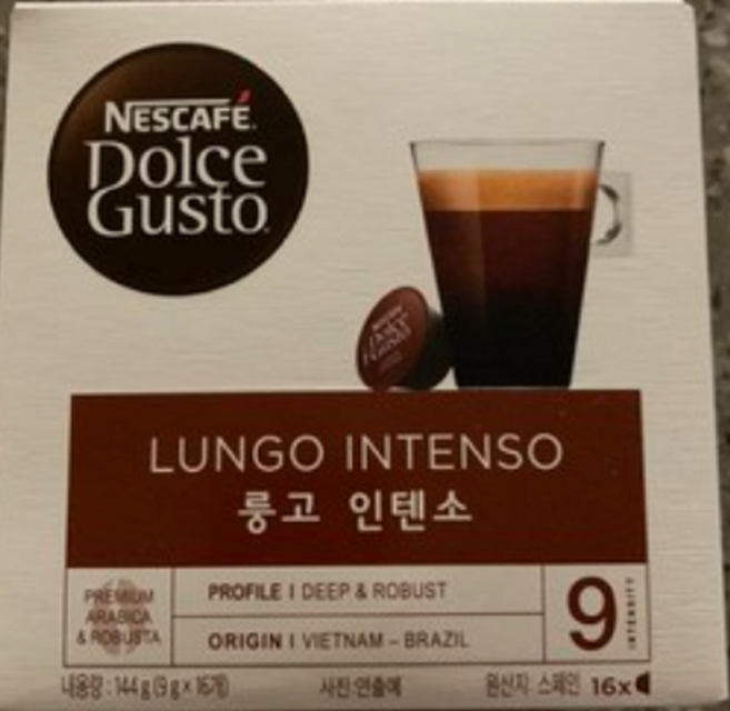 돌체구스토 룽고 인텐소 캡슐커피, 16개입, 3개, 9g