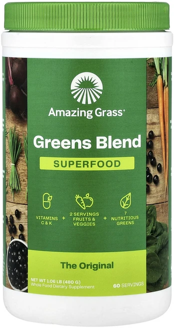 몸관리하세요 겨울입니다 Amazing Grass Greens Blend 슈퍼 푸드 480g(1.06lb) 특별관리진행, AmazingGrassGreensBlend슈퍼푸드480 - 쿠팡