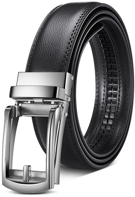 CKIRUV 남성 벨트 자동조절 허리띠 가죽 정장 상무 캐주얼 고급 조절가능 절단가능