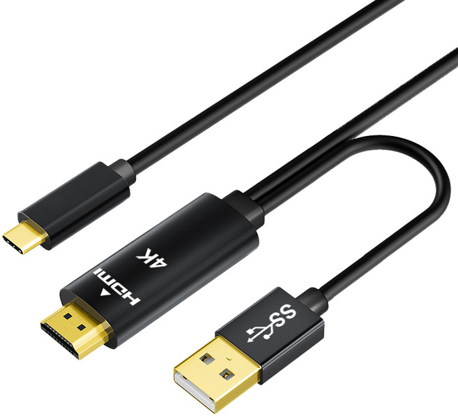 노바베이스 HDMI TO C타입 단방향 4K UHD 60Hz 케이블, 1개, 100CM