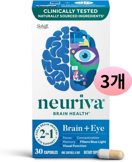 쉬프 Neuriva 브레인 퍼포먼스 30 캡슐, 3개, 30정 - 쿠팡