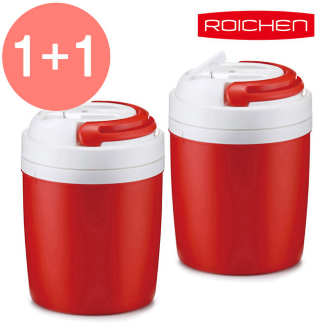 [1+1] 로이첸 3.3L 식당 배달 물통 국통 캠핑 아이스박스 보온보냉, 로이첸 미니비 3.3L(1+1)