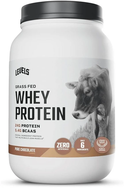 Levels 레벨스 100% 그래스 페드 웨이 프로틴 파우더 Chocolate, 1개 - 쿠팡