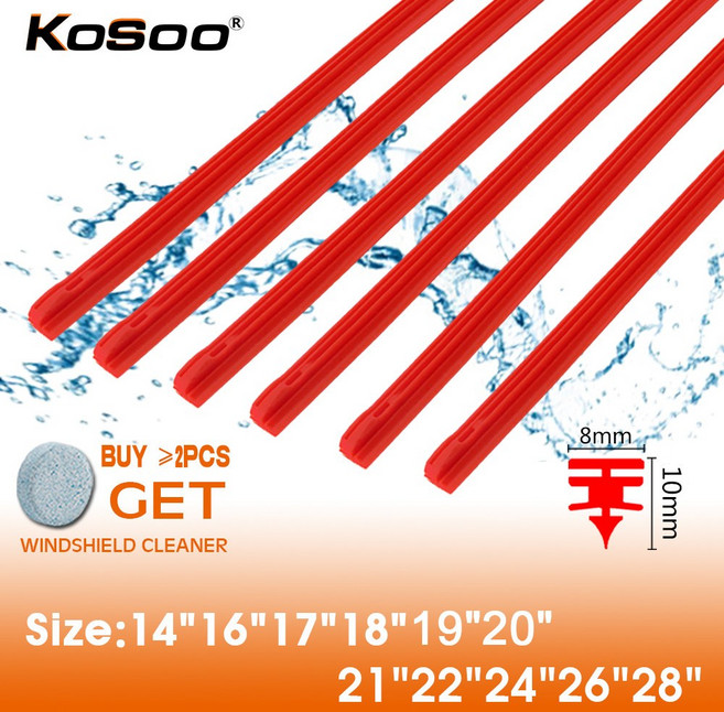 14 자동차 24 스크린 스트립 엔드 22 20 19 16 윈드 레드 18 8mm 28 실리카 21 26 블레이드 하이 와이퍼 교체 액세서리 17, 20"