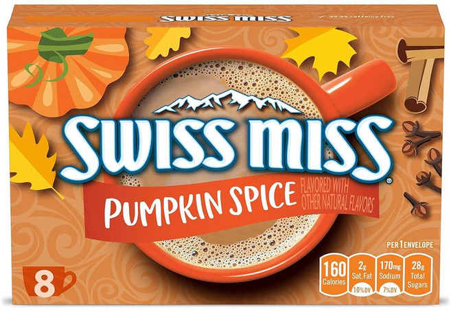 스위스미스 펌킨 스파이스 핫 코코아 믹스 313g, 8개입, 1개, 8개