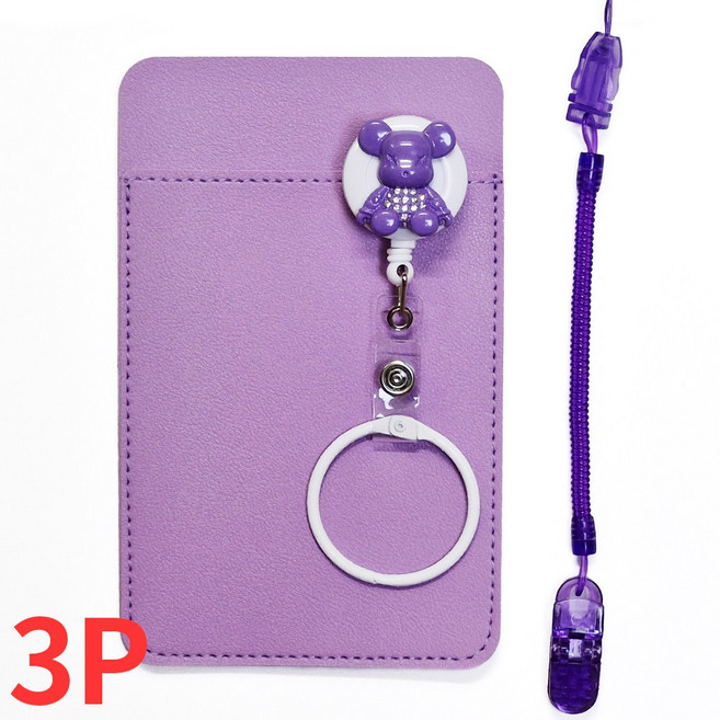 널스포켓 널스 포켓 간호사 주머니 필통 수납 테이프걸이 스프링집게 아크릴 캐릭터, 1개, 퍼플멍이 널스3P모음