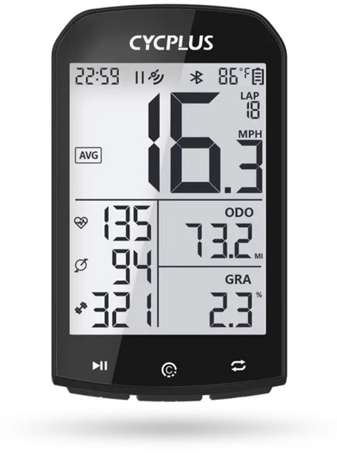 로드 자전거 네비게이션 무선 자전거 속도계 GPS 블루투스 5.0 컴퓨터 CYCPLUS M1 생활방수 거리측정기 M1 1개