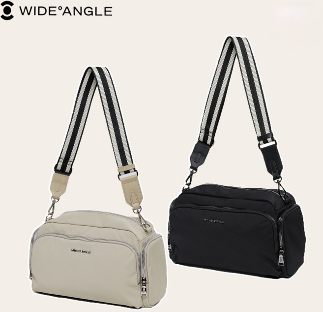 와이드앵글 여성 골프용품 보스턴 경량 골프 파우치백 손가방 와이드 크로스백 WWU25B06, Z1:블랙