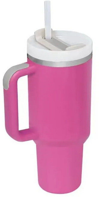 손잡이 뚜껑이 있는 맞춤형 텀블러 빨대 40 oz 스테인리스 스틸 물병 진공 보온병 컵 여행용 자동차 커피 머그잔, 1개, 14 hot