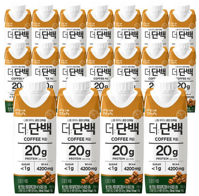 빙그레 더단백 드링크 커피 250ml 18개 / 단백질 프로틴 보충 음료