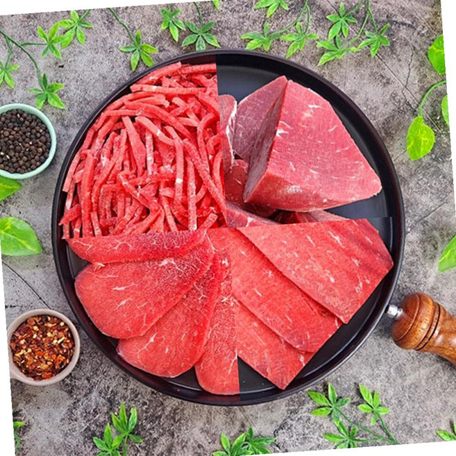 VGD 호주산 소고기 홍두깨살 3mm 육전 불고기용 2kg 냉동, 1개