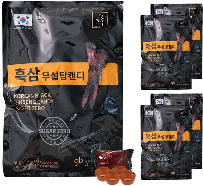 금흑 흑삼 무설탕 캔디 3봉/5봉, 5개