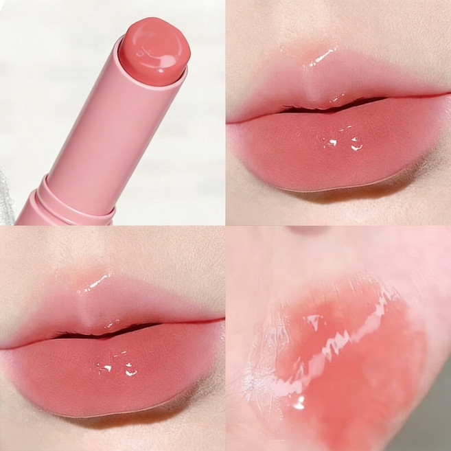 [입술볼륨]글로우 립스틱 안지워지는 틴트 립글로스 촉촉한 립스틱 플럼핑 립 글로이 밤 베어 글로우 립밤 묻지않고 지워지지않는 립스틱 컬러 립밤, 1개