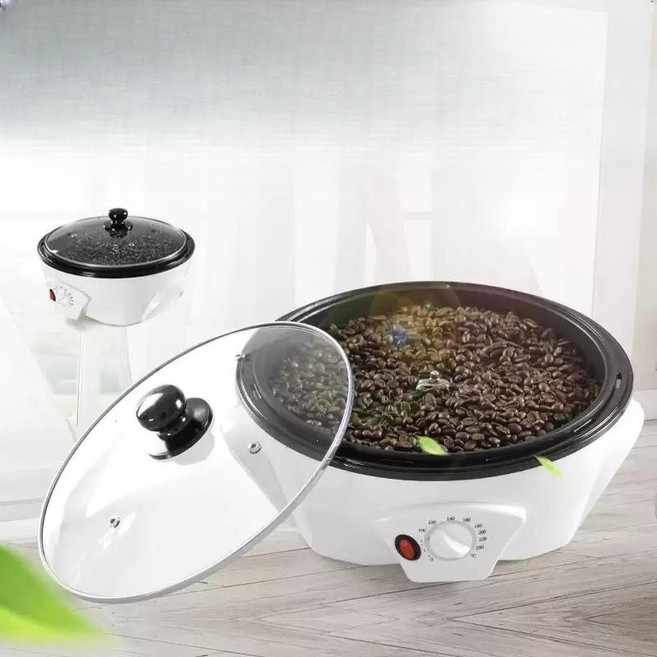 깨 볶는 기계 가정용 커피 콩 로스팅 생두 원두 볶음기 미니 옥수수 로스터기, 01.흰색 220V